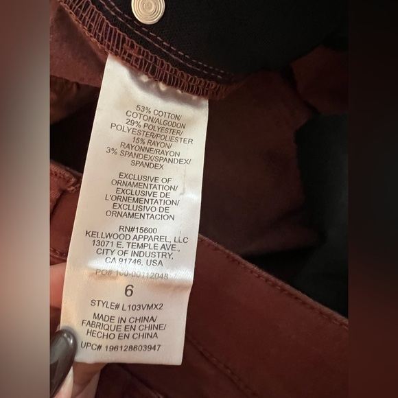 WIT & WISDOM ‘ab'solution High Waist Ankle Skinny Pants Burnt Henna Size 6 EUC - Picture 11 of 11
